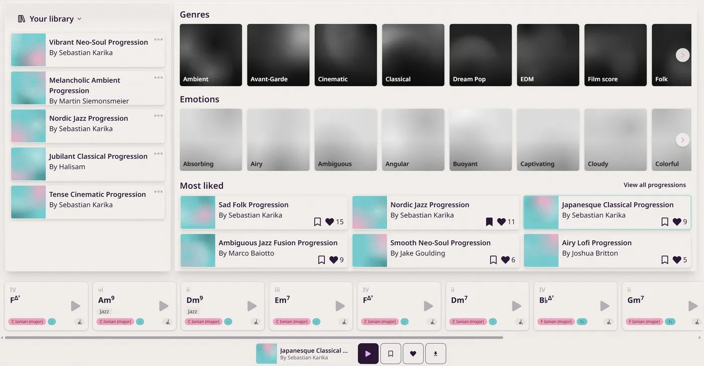 Browse community progressions